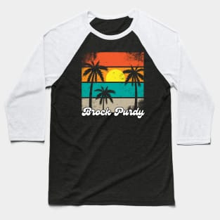 RETRO SUNSET BROCK PURDY Baseball T-Shirt